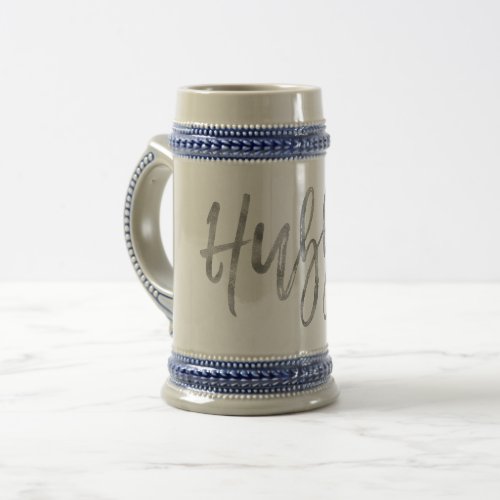 Hubby Silver Foil Wedding Day Coffee Cup Stein