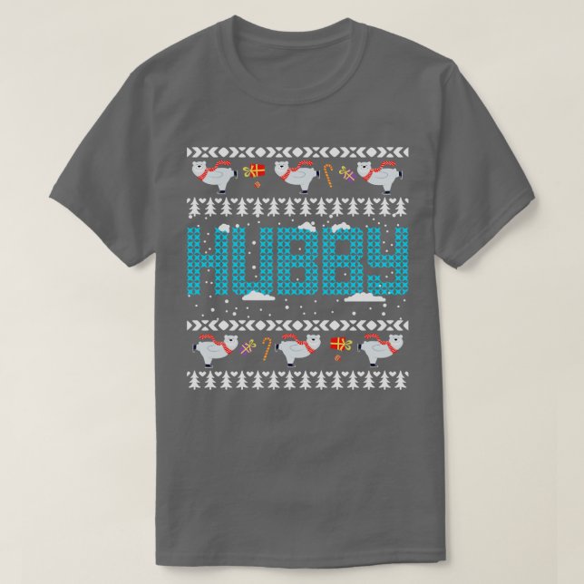 Hubby Wifey Christmas Matching T-Shirt (Design Front)