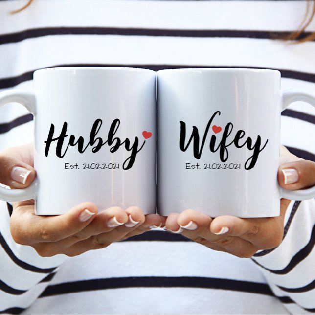 Hubby & Wifey Couple Mug (Personalize Wifey) (Creator Uploaded)