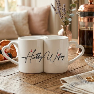 Hubby & Wifey Couples Coffee Mug Set