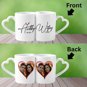 Hubby & Wifey Couples Personalized Coffee Mug Set