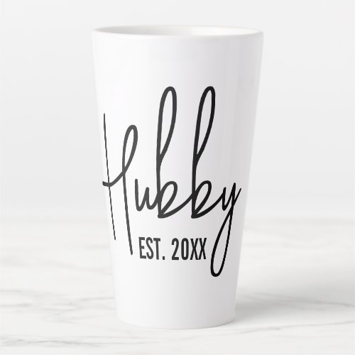Hubby  Wifey custom established year latte mug