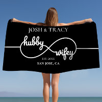 Hubby & Wifey Honeymoon Towel for Couples