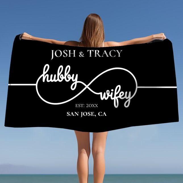 Hubby & Wifey Honeymoon Towel for Couples  (Creator Uploaded)