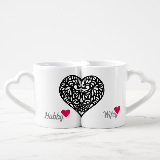 Hubby wifey Lovers mug (Front Nesting)