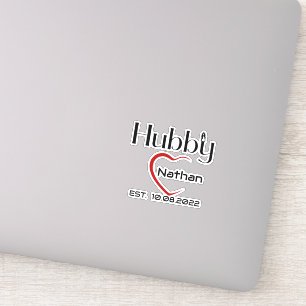 Hubby Wifey matching Stickers Wedding Anniversary