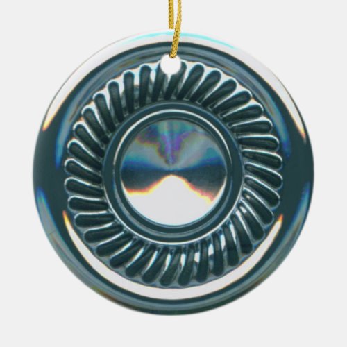hubcap 2 ceramic ornament