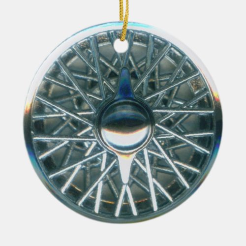 hubcap 3 ceramic ornament