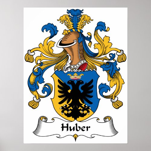 Huber Family Crest Poster