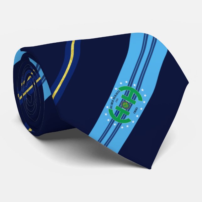 Huber Heights (Ohio) city flag Neck Tie (Rolled)
