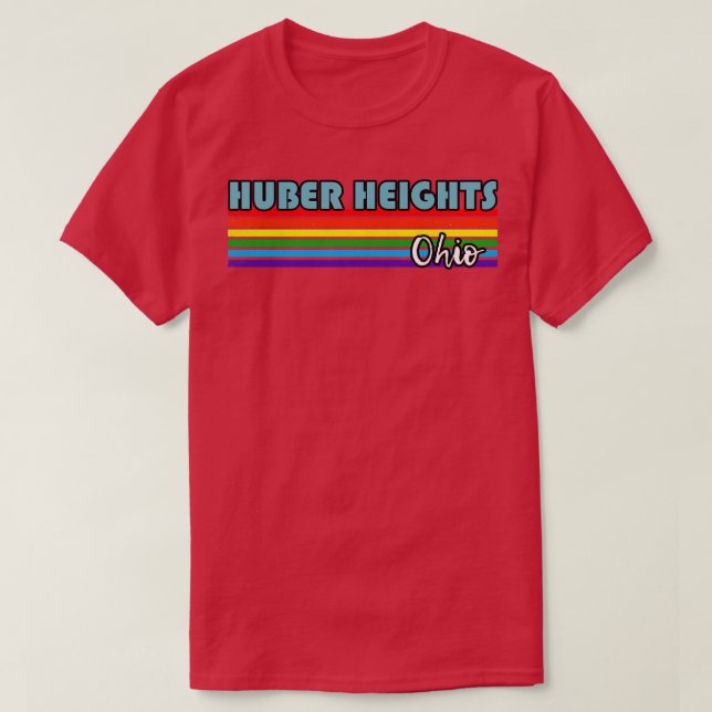 Huber Heights Ohio Pride  Huber Heights LGBT Gift  T-Shirt (Design Front)