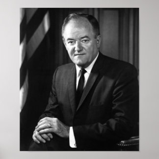 Hubert Humphrey Portrait - Circa 1965 Poster