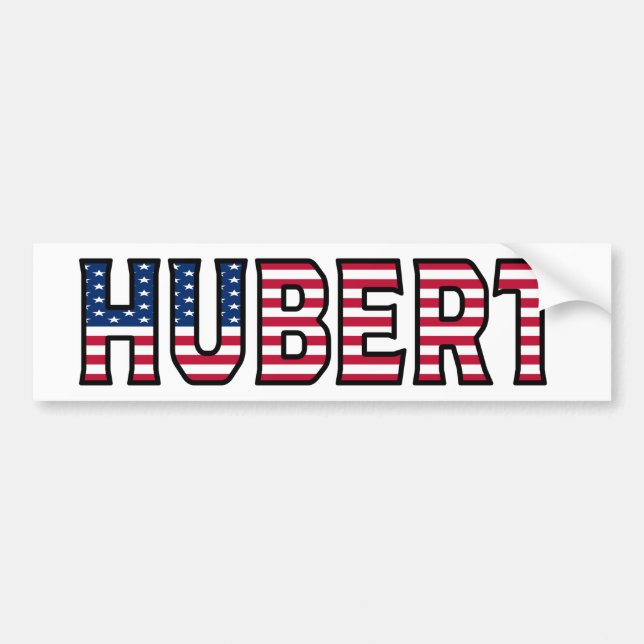 Hubert Name First Name USA Sticker Decal Car (Front)