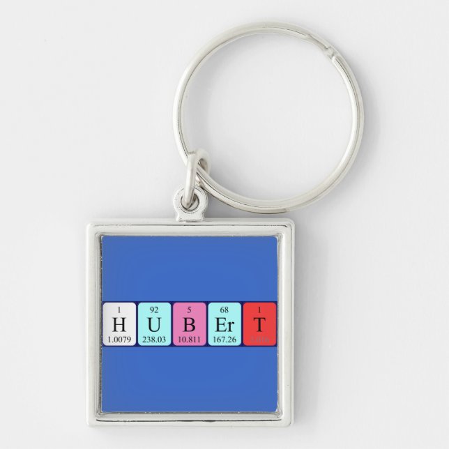 Hubert periodic table name keyring (Front)