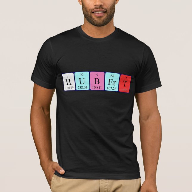 Hubert periodic table name shirt (Front)