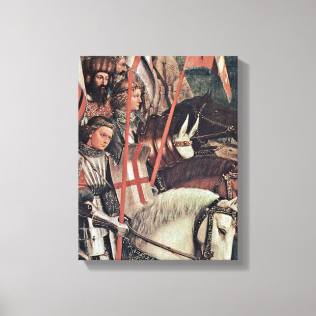 Hubert van Eyck - The Righteous Knights Detail Canvas Print (Front)