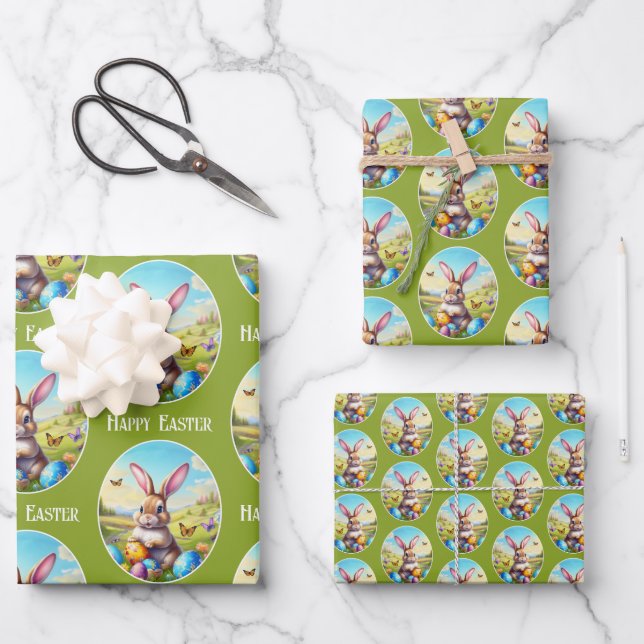 Hübner Osterhase in landscape - Wrapping Paper Sheets (Front)