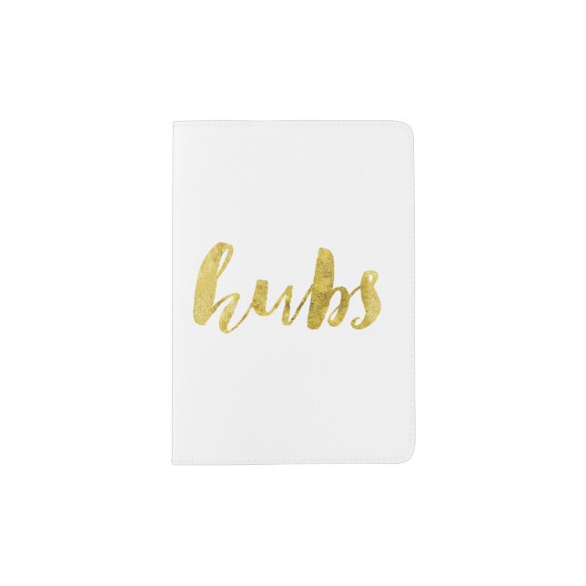Hubs Gold Script Passport Holder (Front)