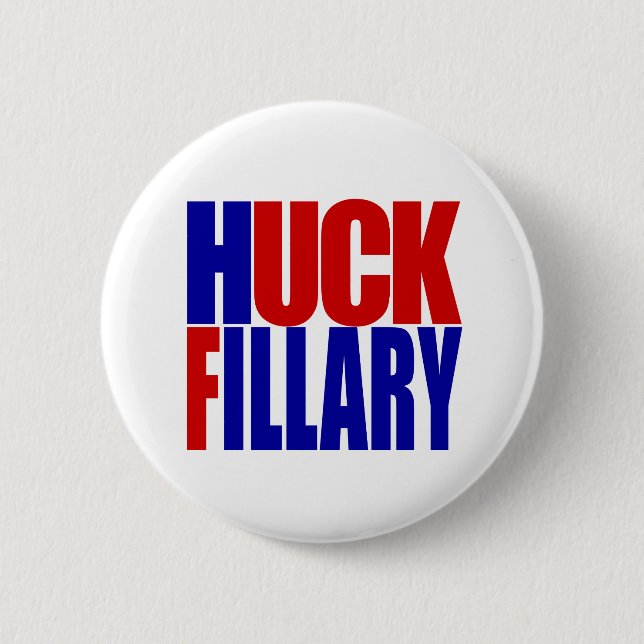 “HUCK FILLARY” 6-inch Pinback Button (Front)