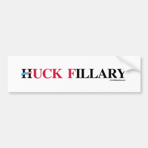 Huck Fillary _ _ Anti_Hillary _png Bumper Sticker