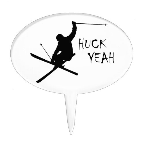 Huck Yeah Skiing Cake Topper