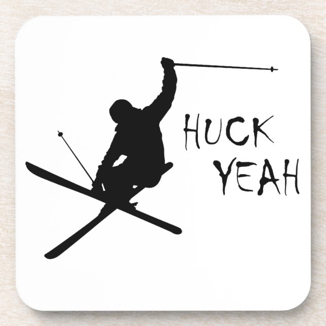 Huck Yeah (Skiing) Coaster (Front)