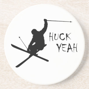 Huck Yeah (Skiing) Drink Coaster