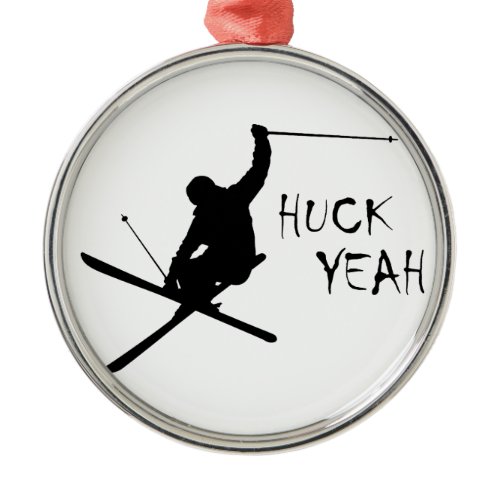 Huck Yeah (Skiing) Metal Ornament