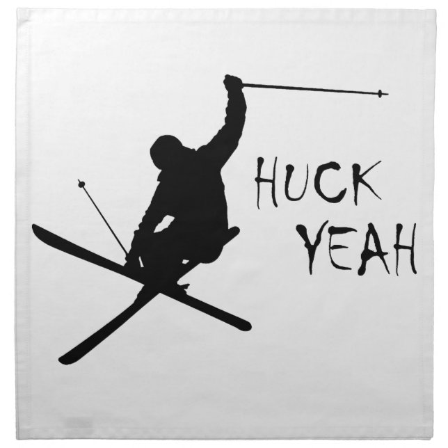 Huck Yeah (Skiing) Napkin (Front)