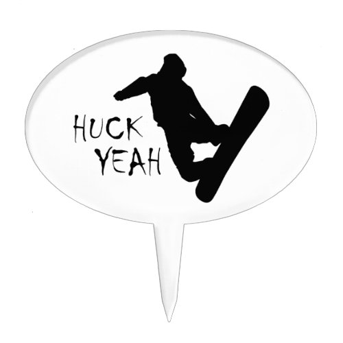 Huck Yeah Snowboarding Cake Topper