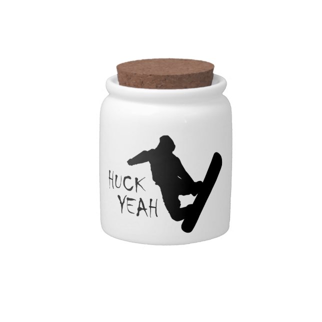 Huck Yeah (Snowboarding) Candy Jar (Front)