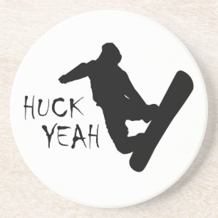 Huck Yeah (Snowboarding) Drink Coaster