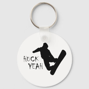 Huck Yeah (Snowboarding) Keychain