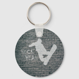 Huck Yeah (Snowboarding) Keychain