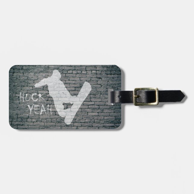 Huck Yeah (Snowboarding) Luggage Tag (Front Horizontal)