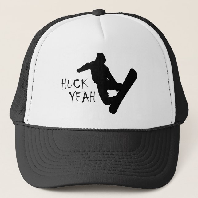 Huck Yeah (Snowboarding) Trucker Hat (Front)