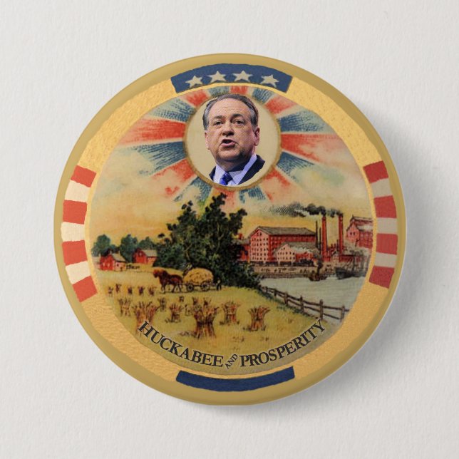 Huckabee and Prosperity Pinback Button (Front)