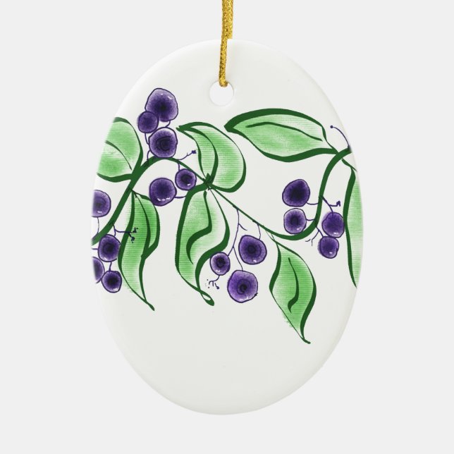 Huckleberry branch ceramic ornament (Front)