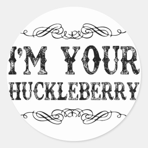 huckleberry classic round sticker