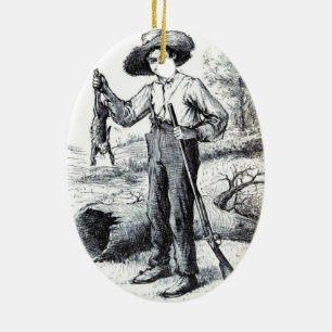 Huckleberry Finn Ceramic Ornament
