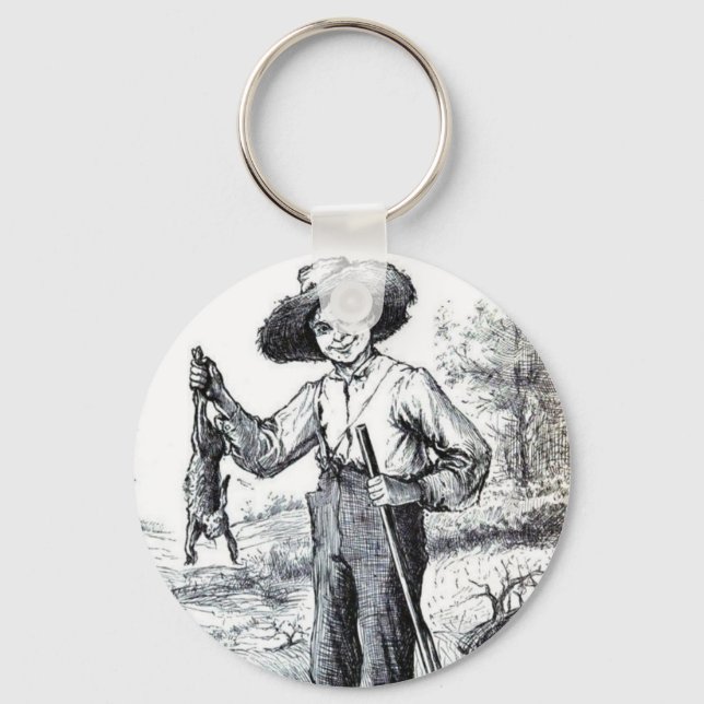Huckleberry Finn Keychain (Front)