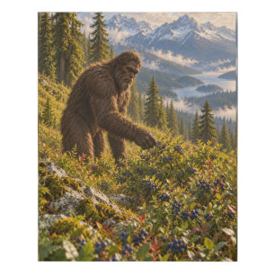 Huckleberry Season Bigfoot Faux Wrapped Canvas