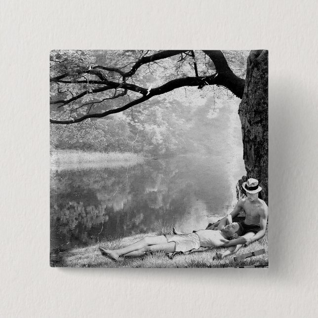 Huckleberry & Tom Button (Front)