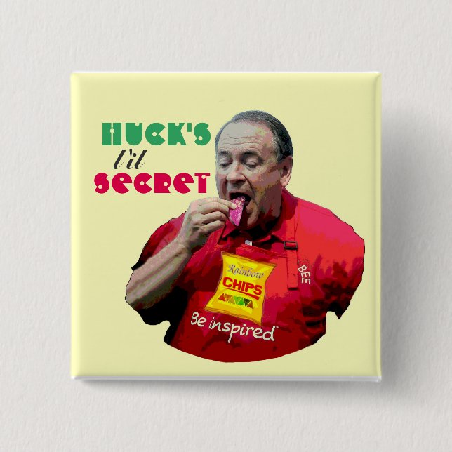 Huck's L'il Secret Pinback Button (Front)