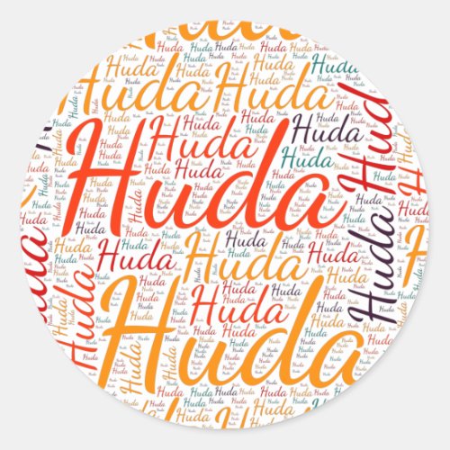 Huda Classic Round Sticker