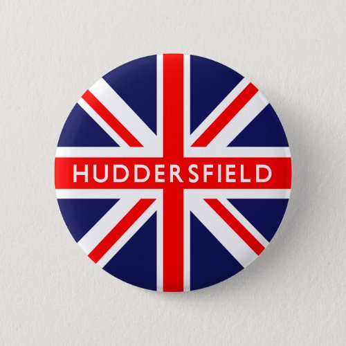Huddersfield UK Flag Pinback Button