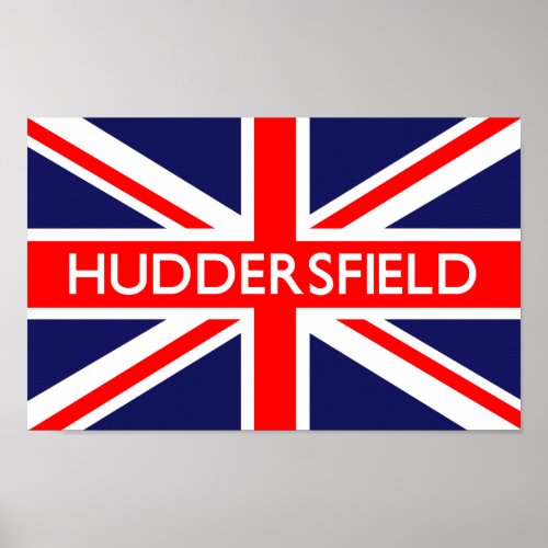 Huddersfield UK Flag Poster