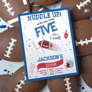 Huddle Up Rookie Football Budget Birthday Invite
