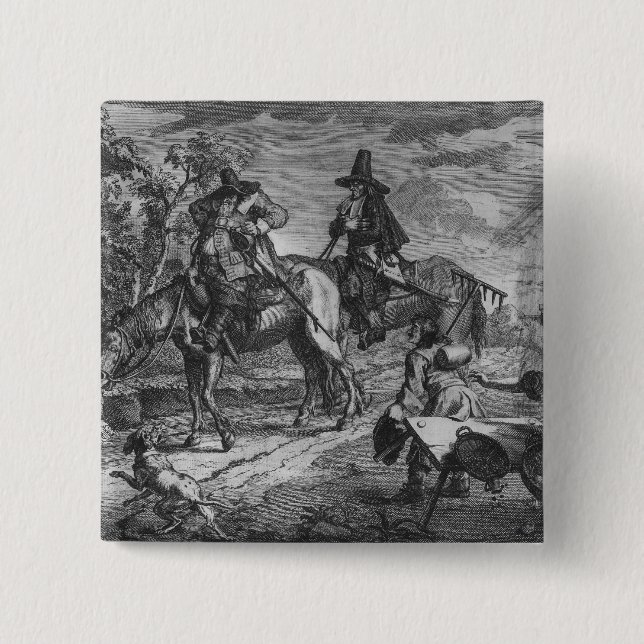 Hudibras Sallies Forth, Plate II Pinback Button (Front)