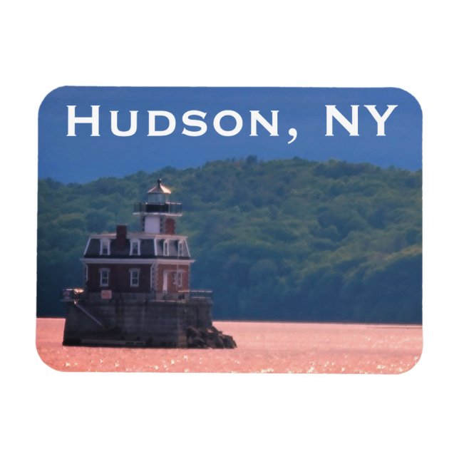 Hudson Athens Lighthouse - Hudson City Light, NY M Magnet (Horizontal)